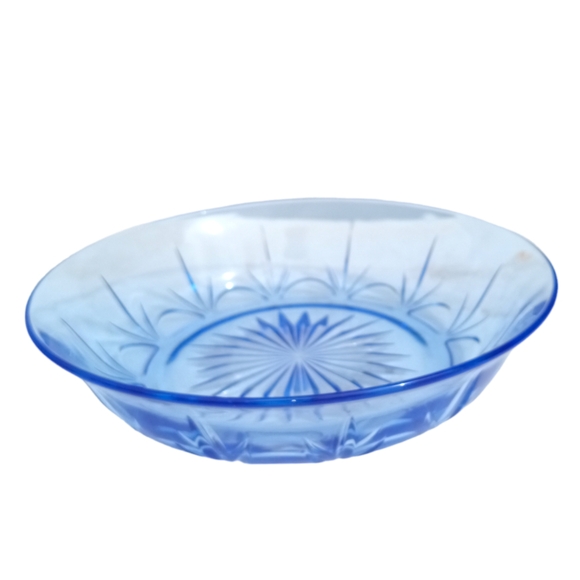 Vintage Fostoria Glass for Avon AMERICAN BLUE Glass Cereal Soup Bowls Set of 2 - Picture 2 of 2